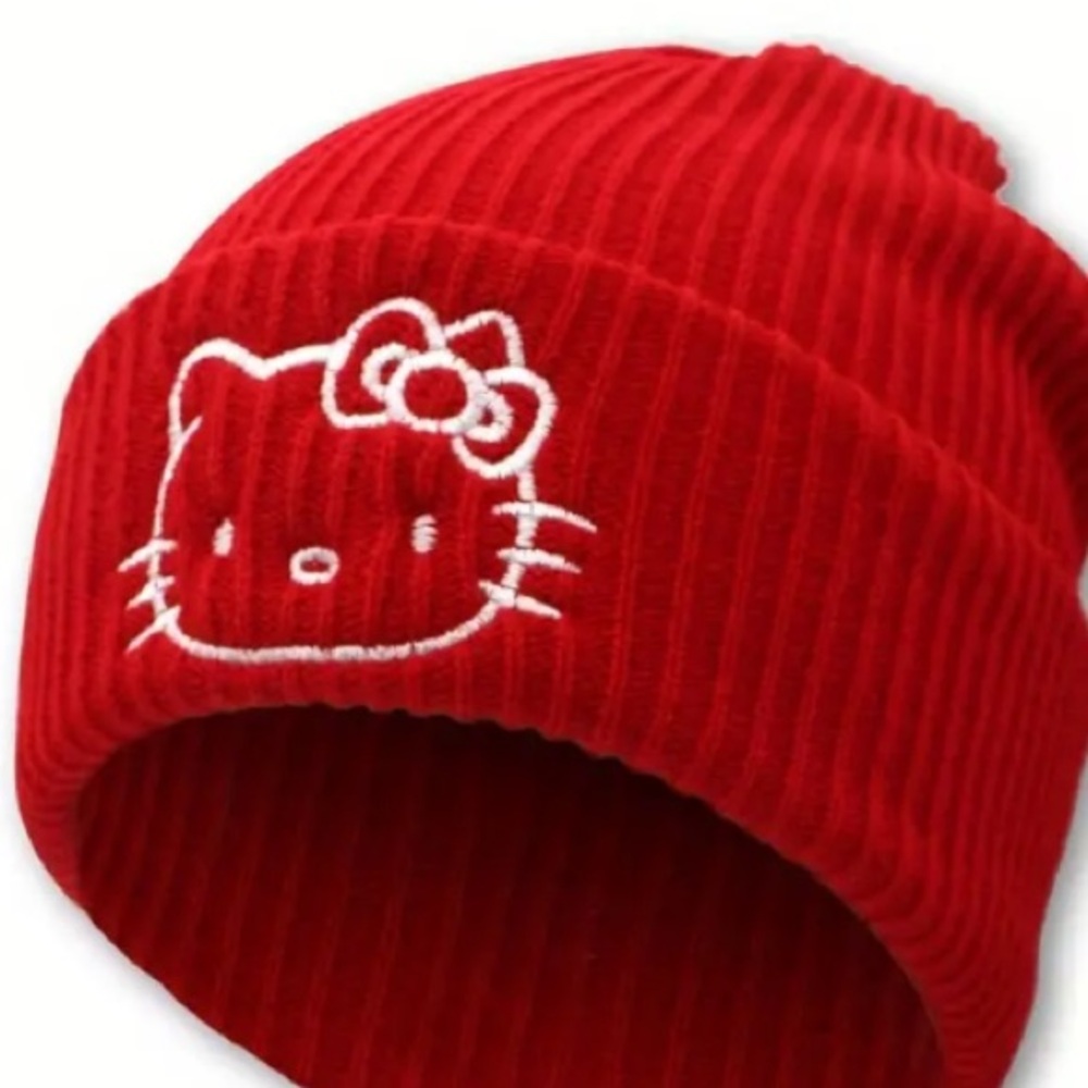 🆕 Hello Kitty:  Red Beanie NIP